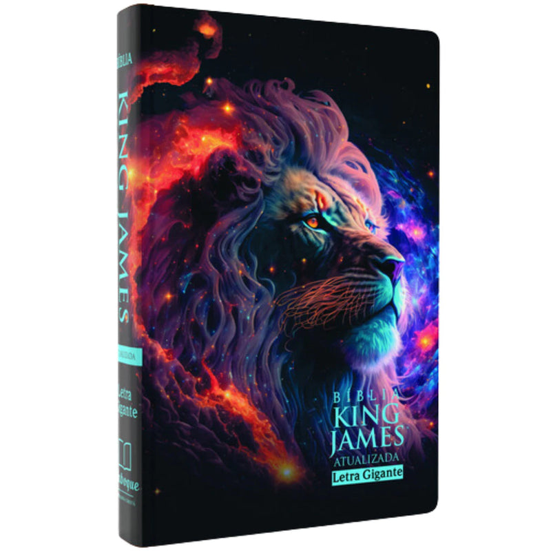 Bíblia King James Letra Gigante | BKJ 1611 | Leão Nébula | Capa Dura